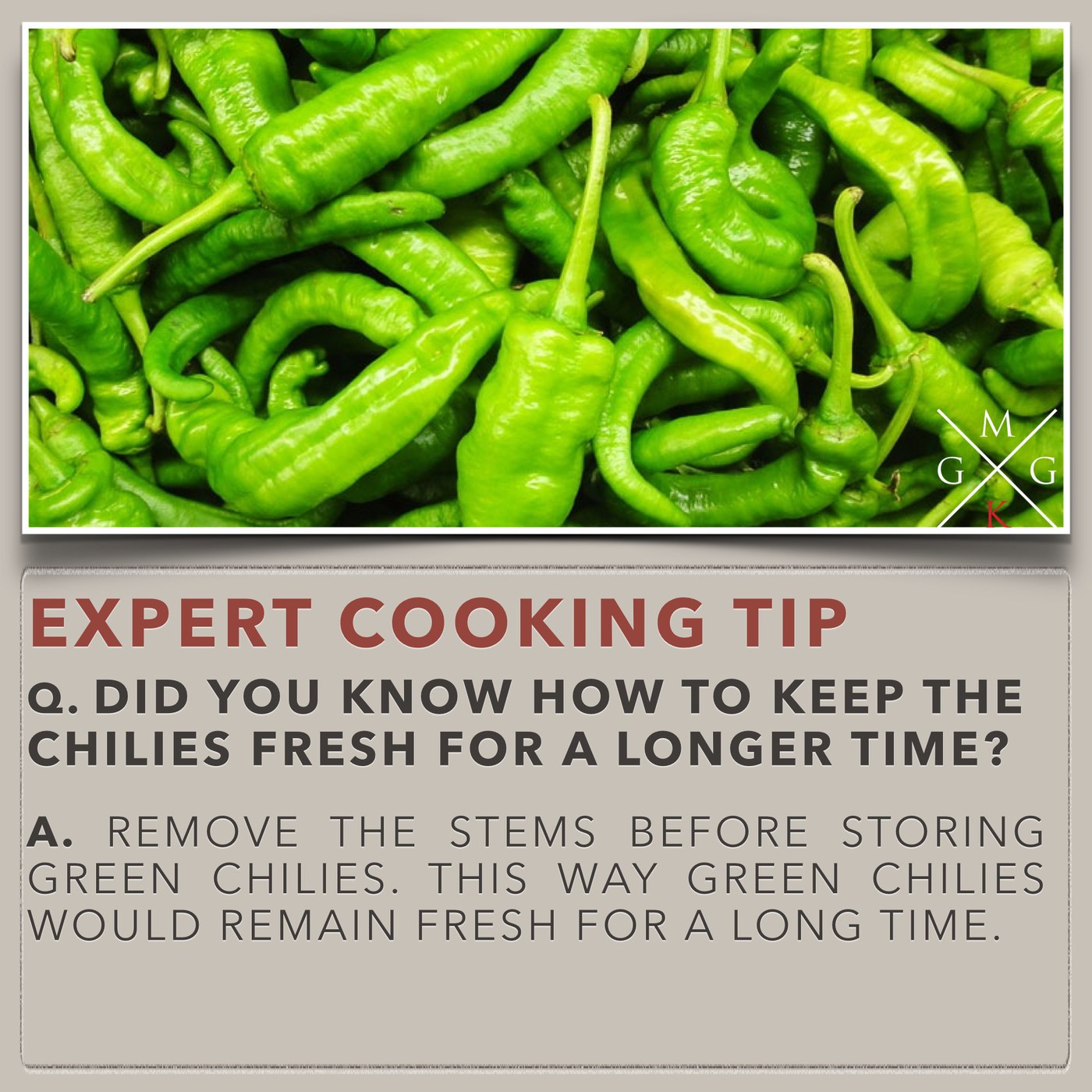 Image of Cooking Tips – How to keep Green Chilies fresh for long