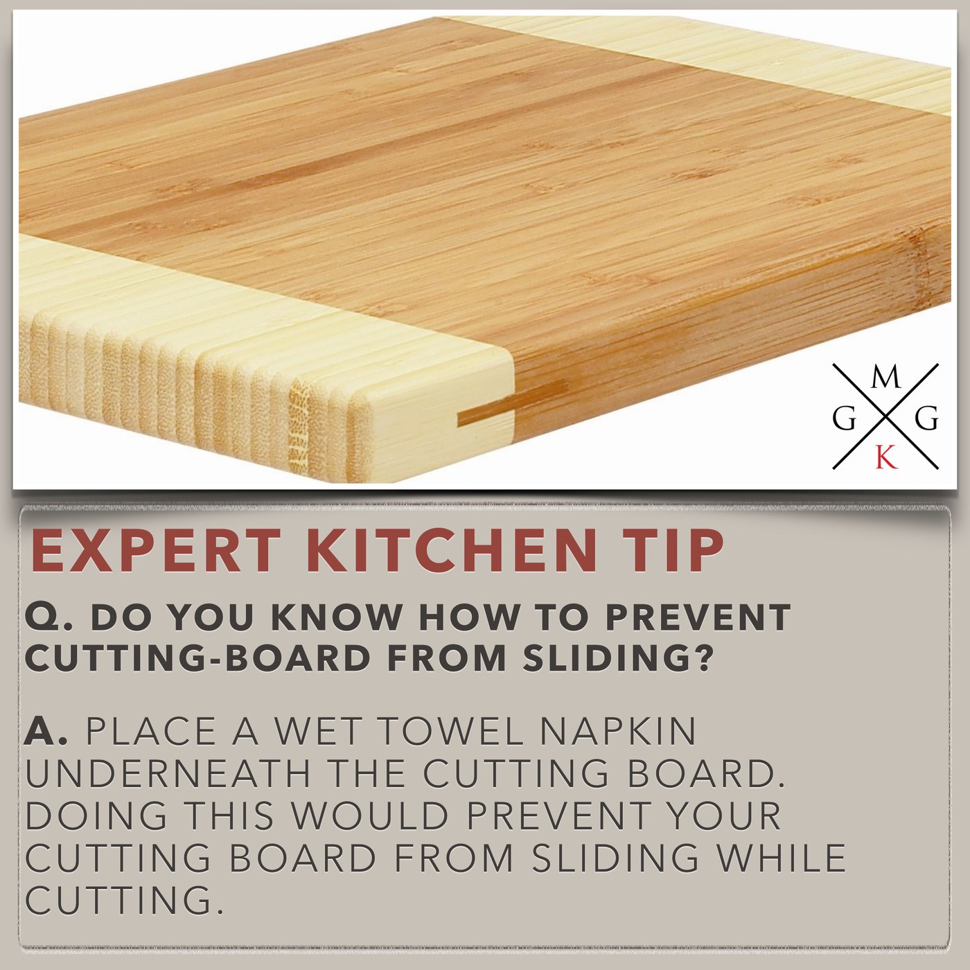 Image of How to prevent cutting-board from sliding (Kitchen-Tips)