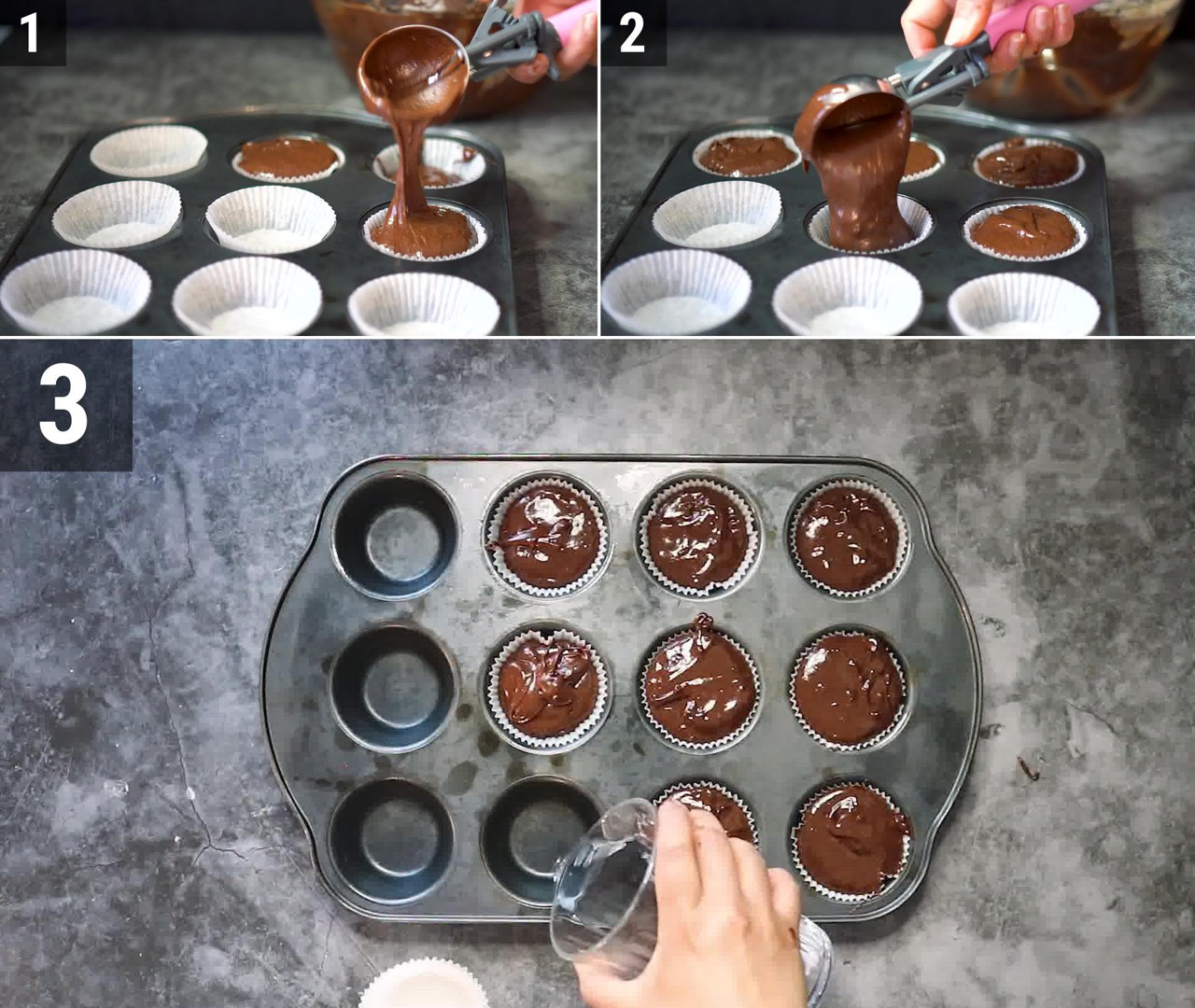 Image of the cooking step-1-7 for 2 Ingredient Chocolate Muffins