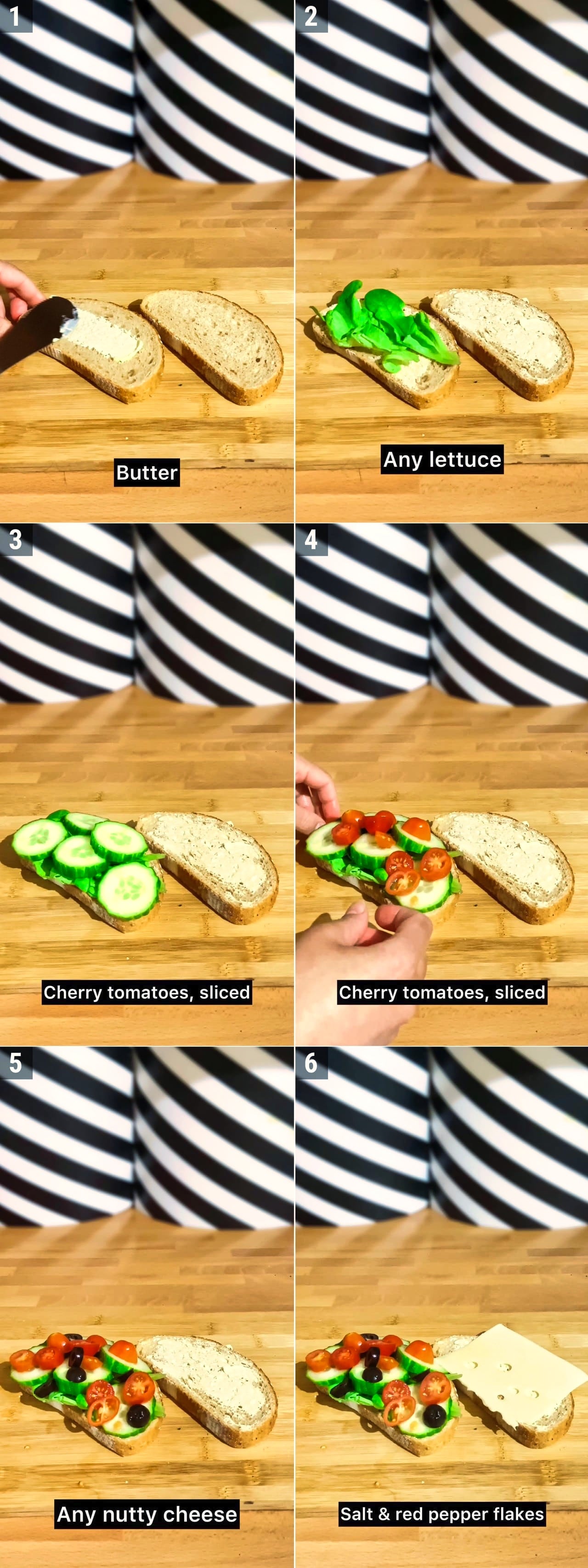 Image of the cooking step-1-1 for 2-Minute Veggie Sandwich