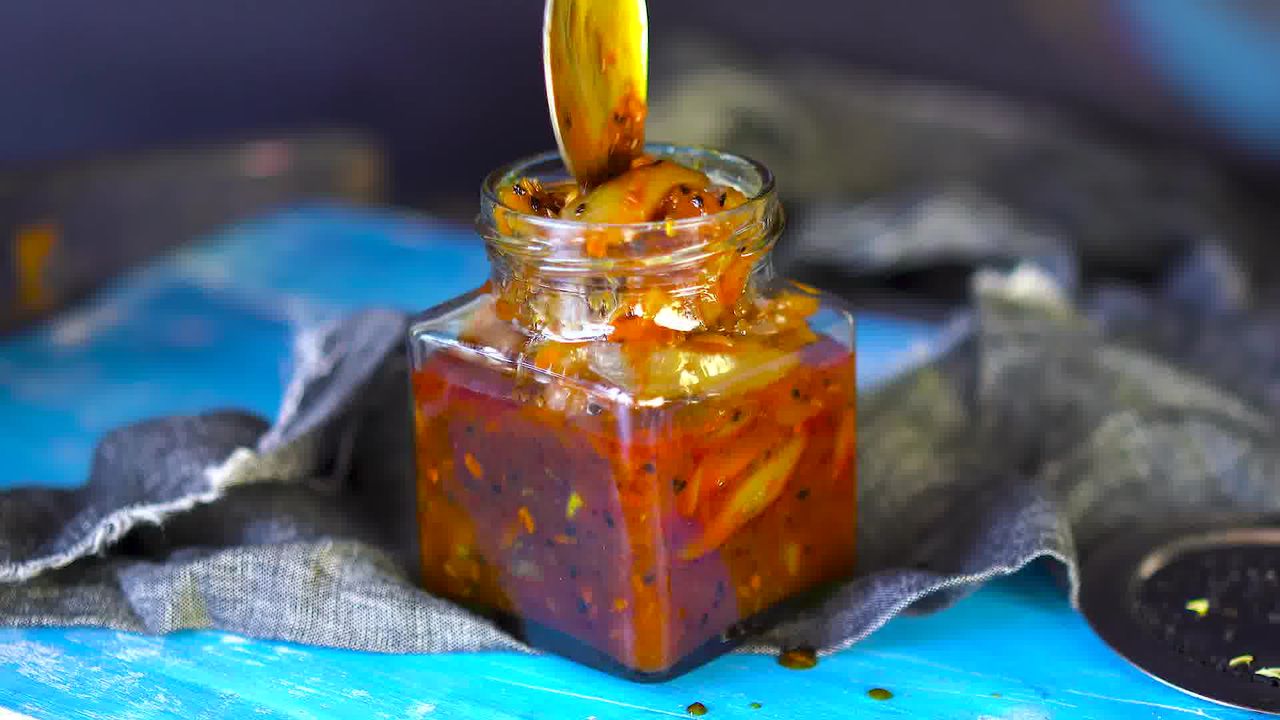 Image of the cooking step-1-16 for Aam Ki Launji | Sweet and Spicy Raw Mango Chutney