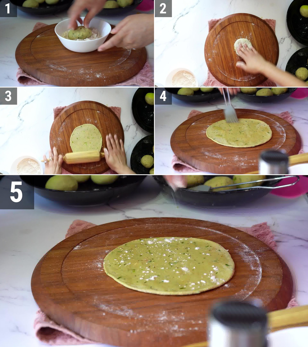 Image of the cooking step-4-2 for Avocado Paratha + Avocado Roti