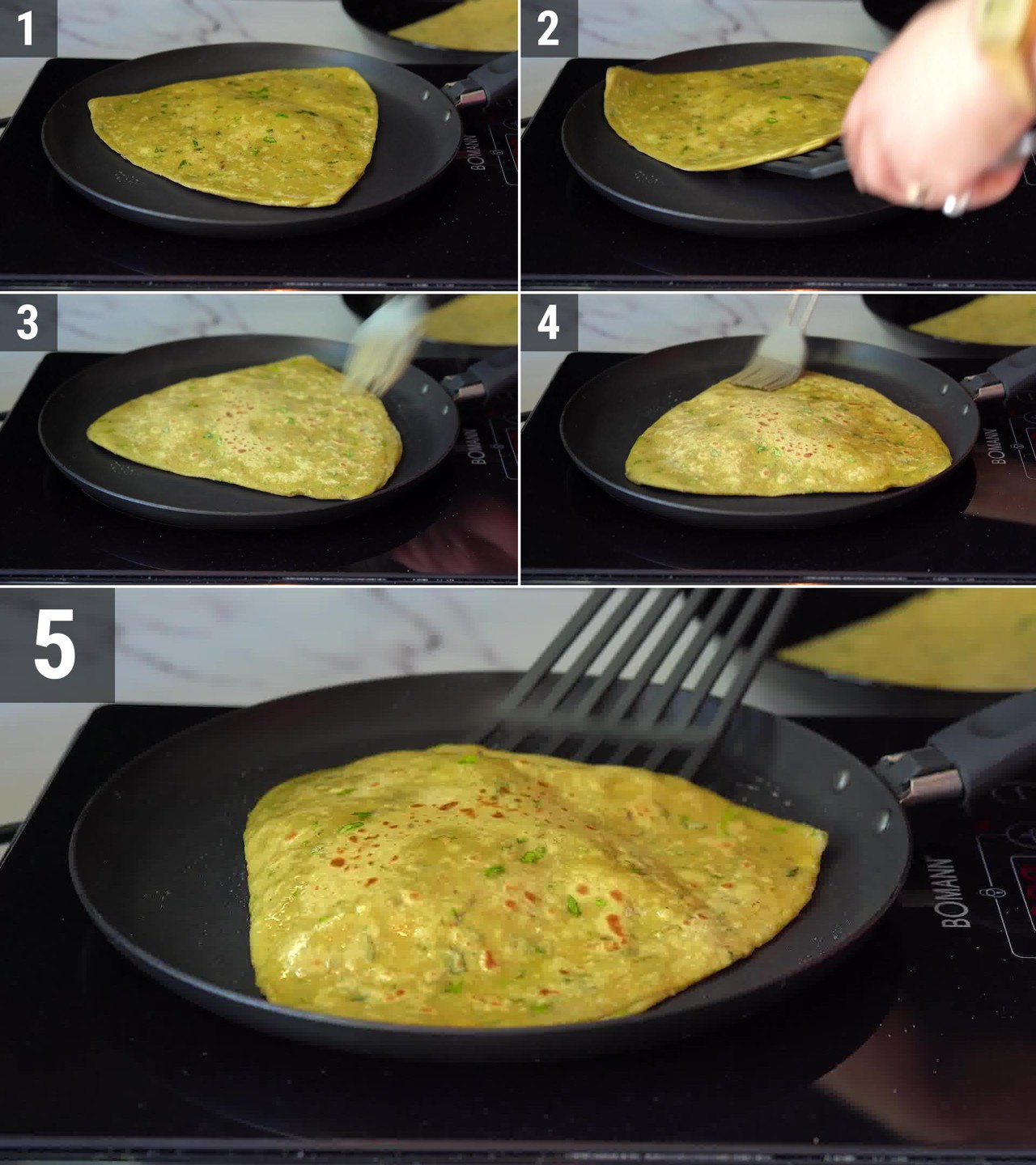 Image of the cooking step-4-6 for Avocado Paratha + Avocado Roti