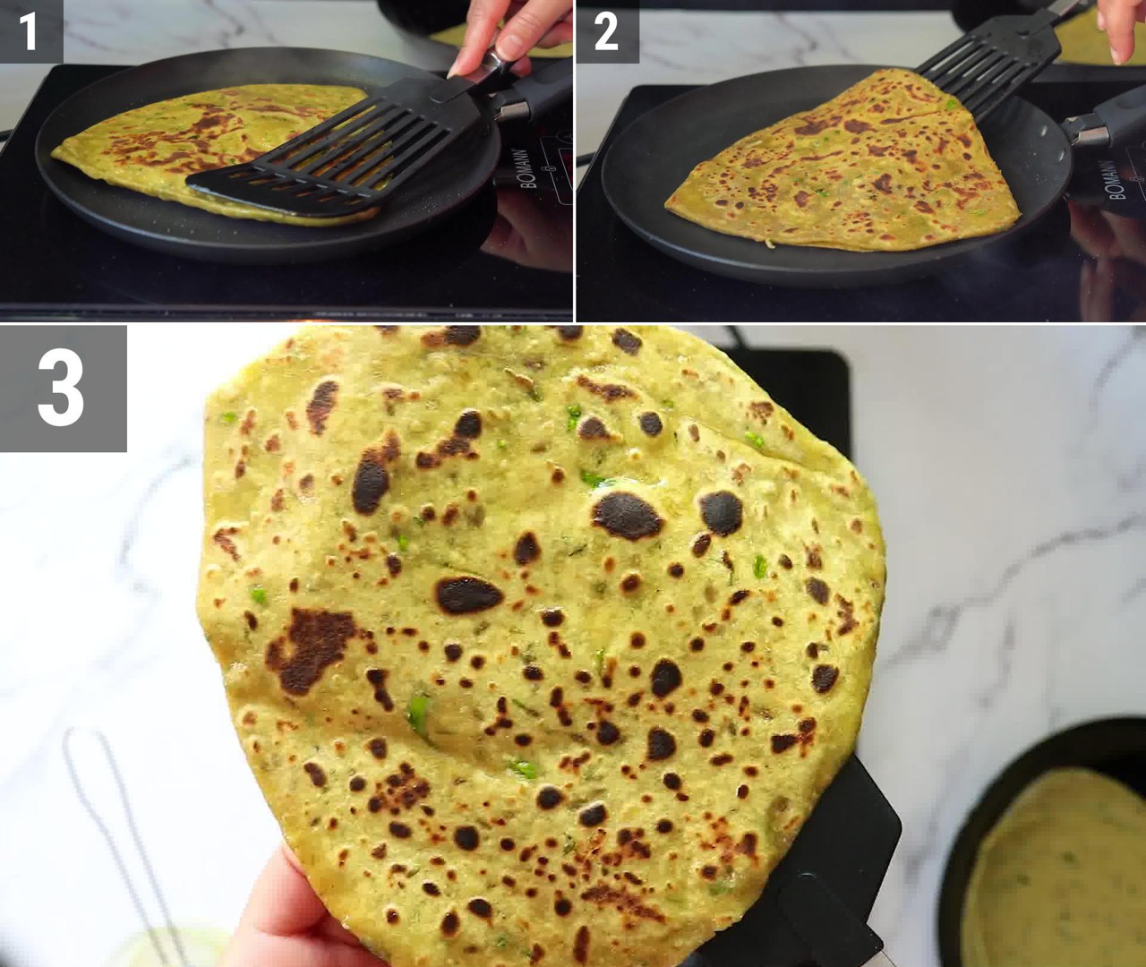 Image of the cooking step-4-7 for Avocado Paratha + Avocado Roti