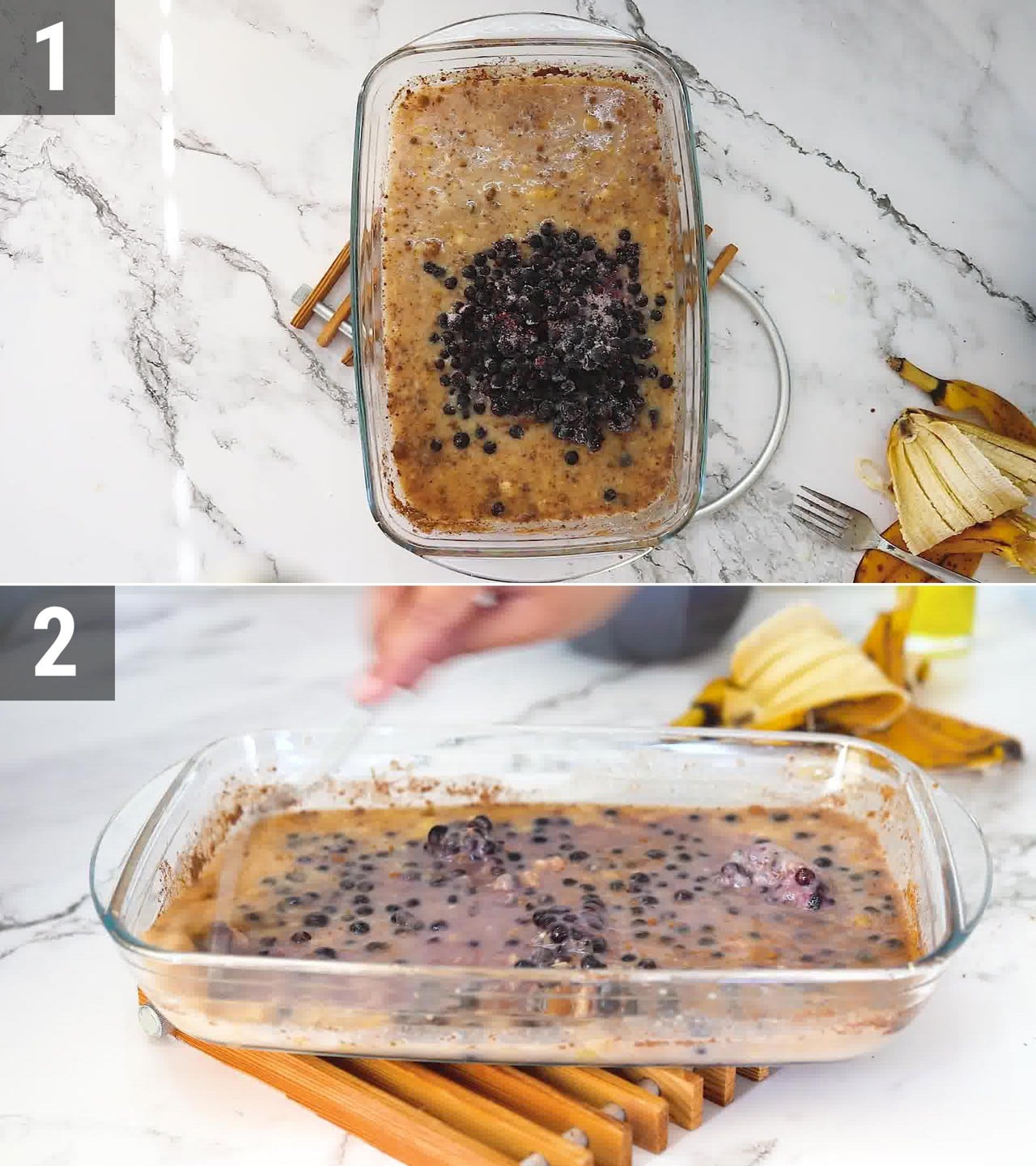 Image of the cooking step-1-4 for Banana Blueberry Baked Oatmeal