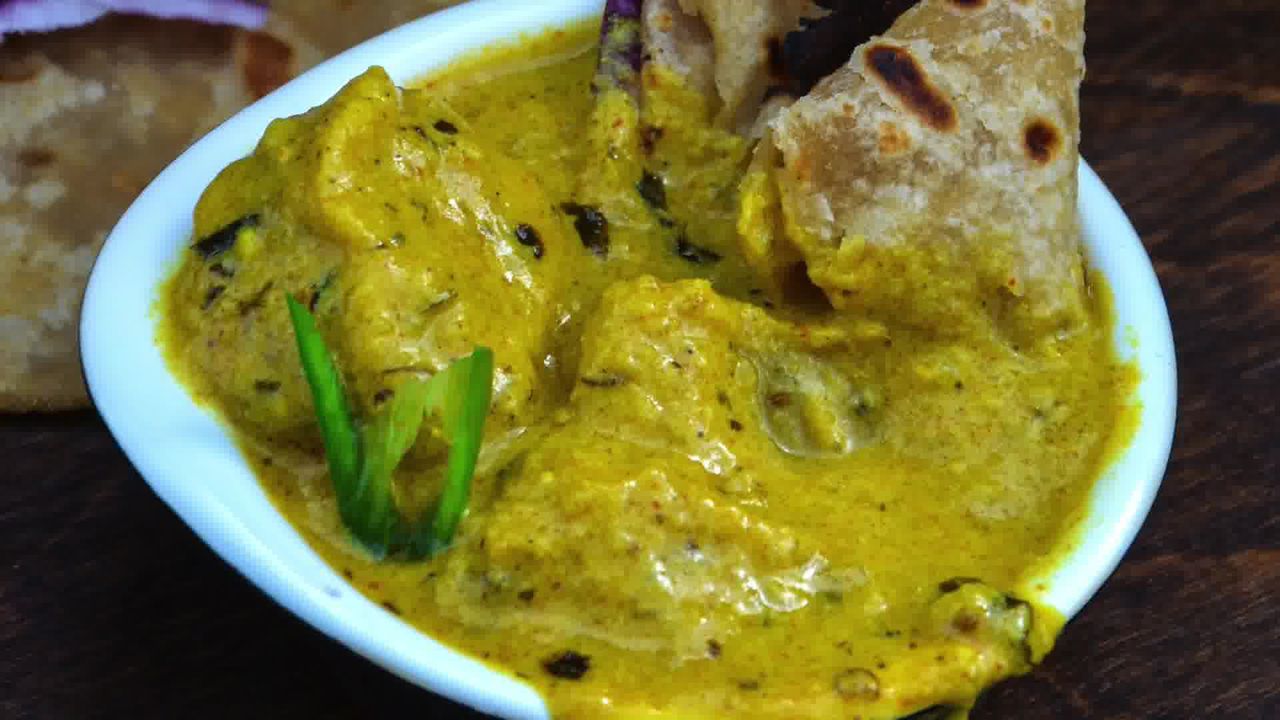 Image of the cooking step-2-10 for Rajasthani Gatta Curry Recipe - Besan Ke Gatte Ki Sabzi