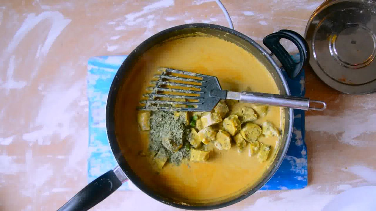 Image of the cooking step-2-7 for Rajasthani Gatta Curry Recipe - Besan Ke Gatte Ki Sabzi