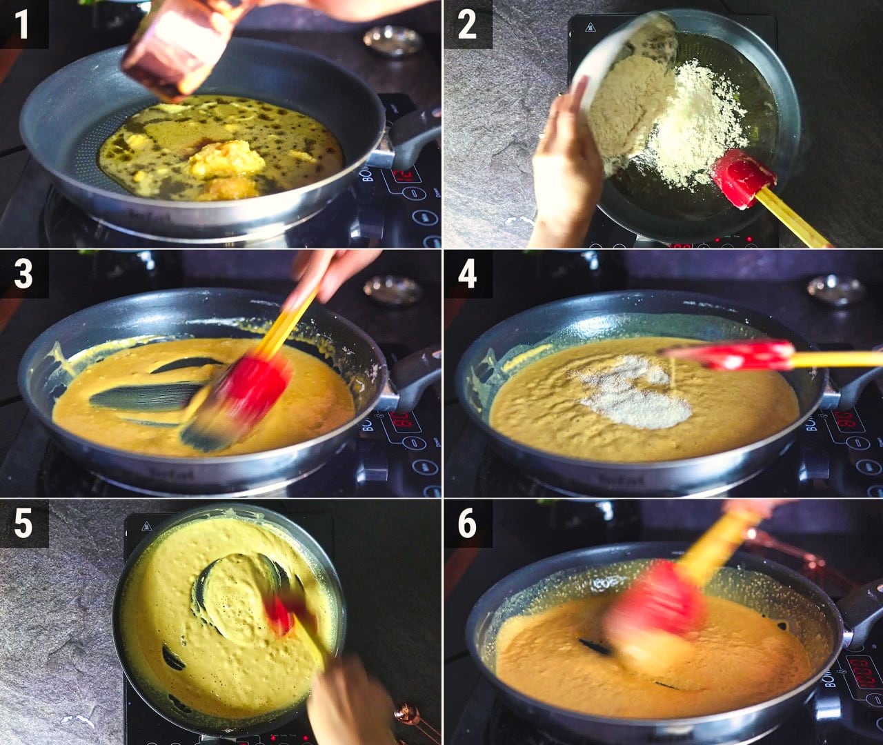 Image of the cooking step-1-2 for Besan Halwa