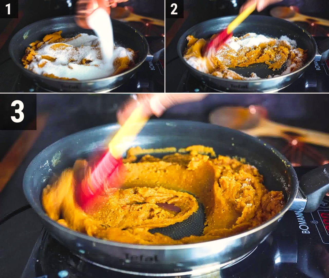 Image of the cooking step-1-4 for Besan Halwa