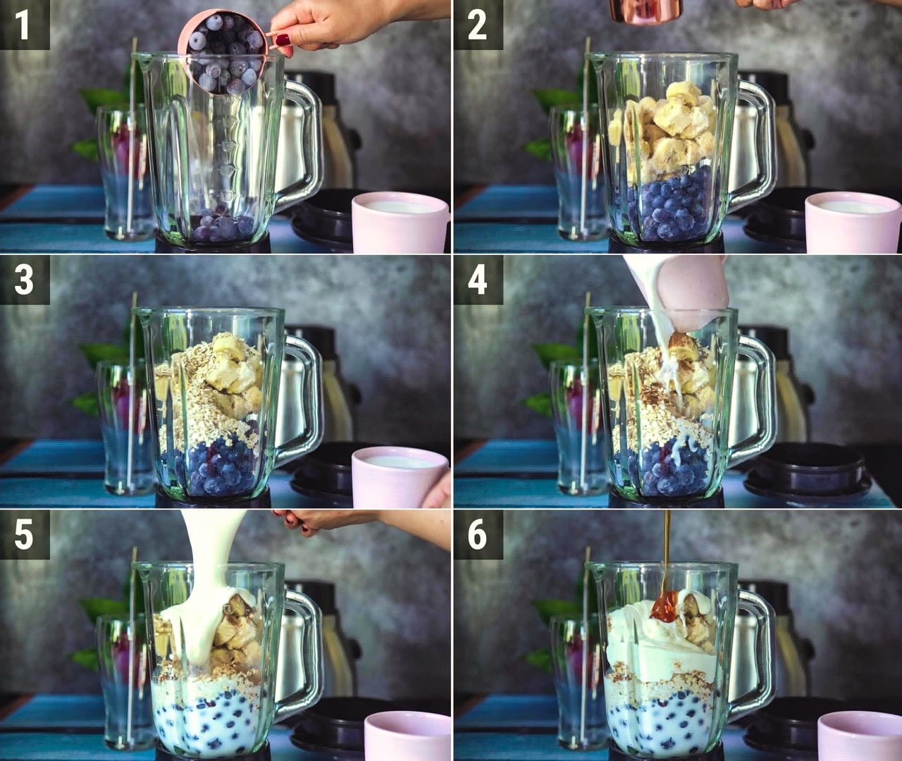 Image of the cooking step-1-1 for Blueberry Pie Smoothie