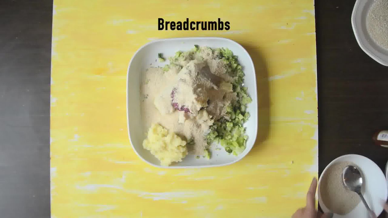 Image of the cooking step-1-1 for Broccoli Beet Crispy Fingers (Croquettes) - Video Recipe