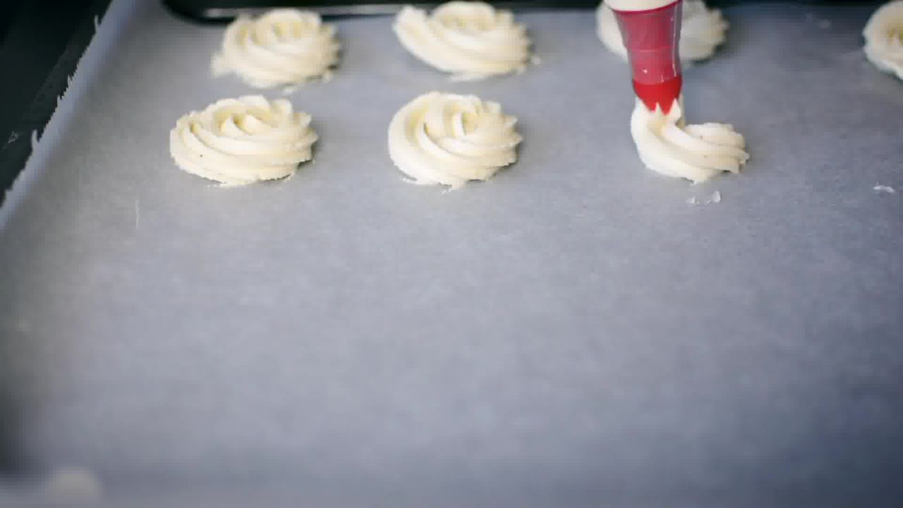Image of the cooking step-1-8 for Butter Cookies - Eggless Butter Biscuit - Piped Cookies