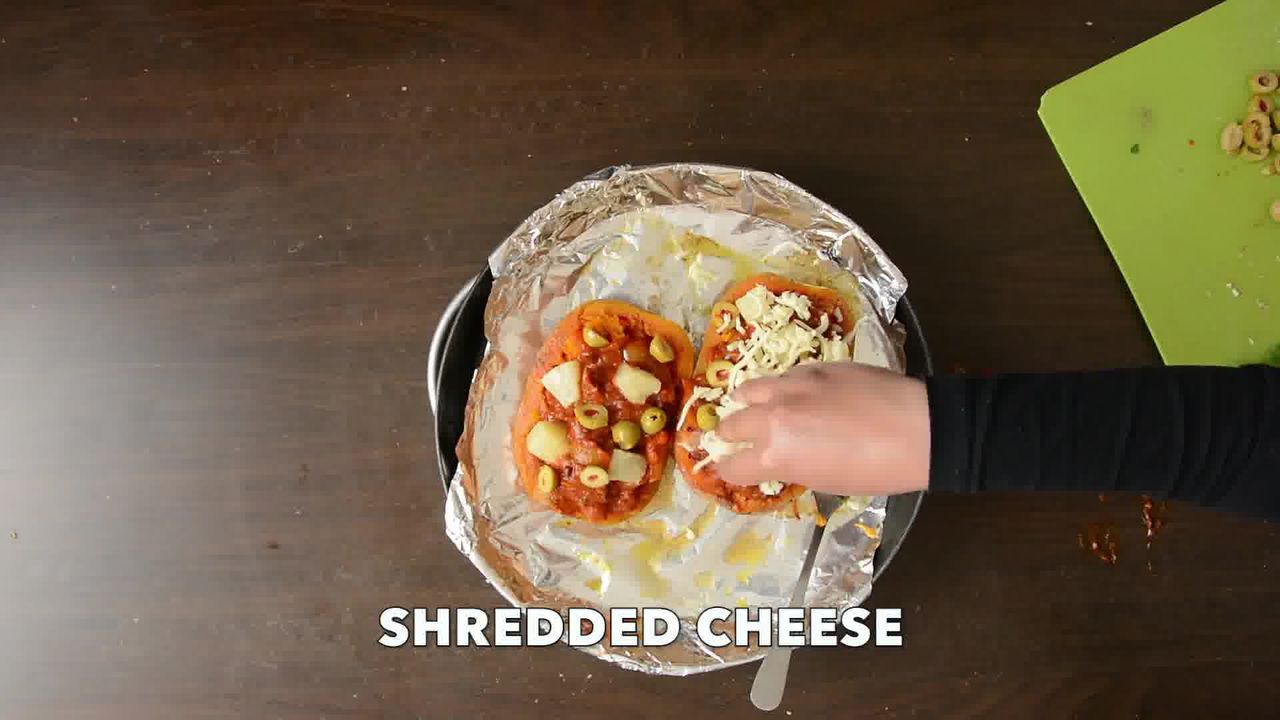 Image of the cooking step-1-14 for Butternut Spaghetti Squash Pineapple Bean Boats