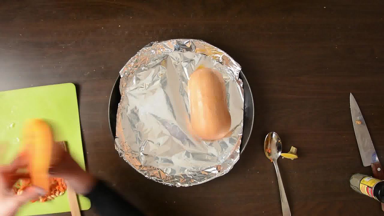 Image of the cooking step-1-3 for Butternut Spaghetti Squash Pineapple Bean Boats