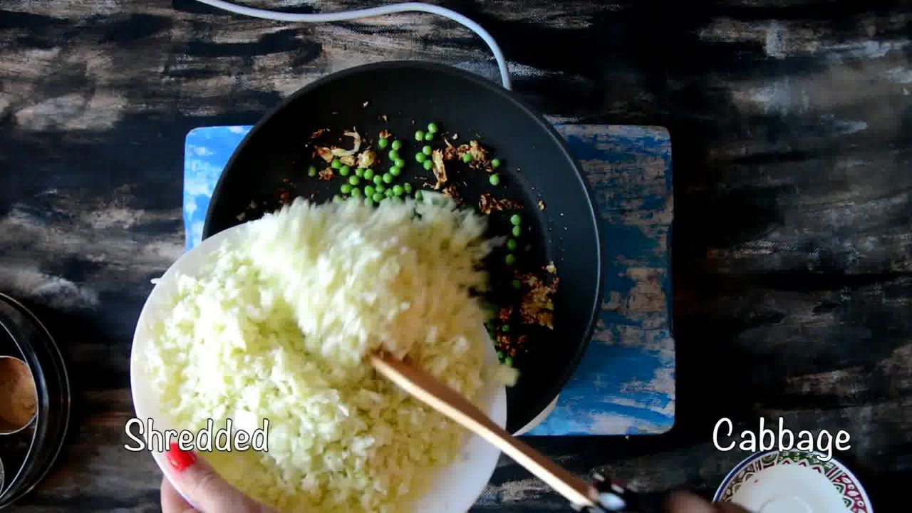 Image of the cooking step-1-5 for Cabbage Peas Stuffed Paratha - Patta Gobi Ka Paratha