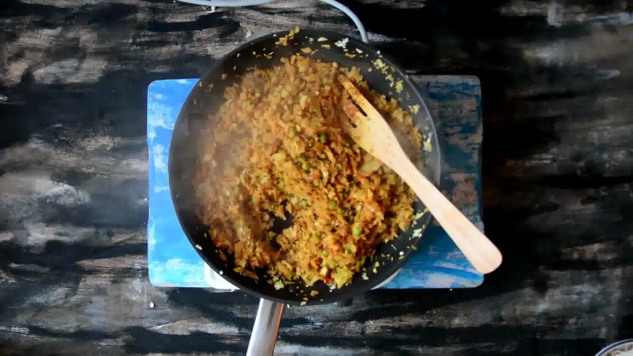 Image of the cooking step-1-8 for Cabbage Peas Stuffed Paratha - Patta Gobi Ka Paratha