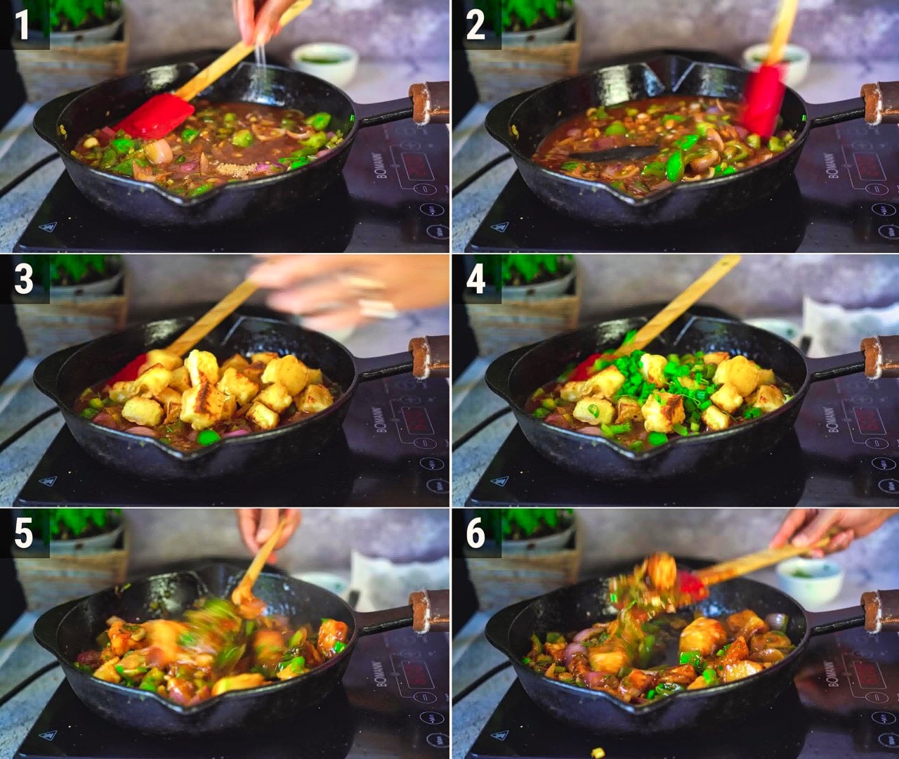 Image of the cooking step-3-4 for Chilli Paneer