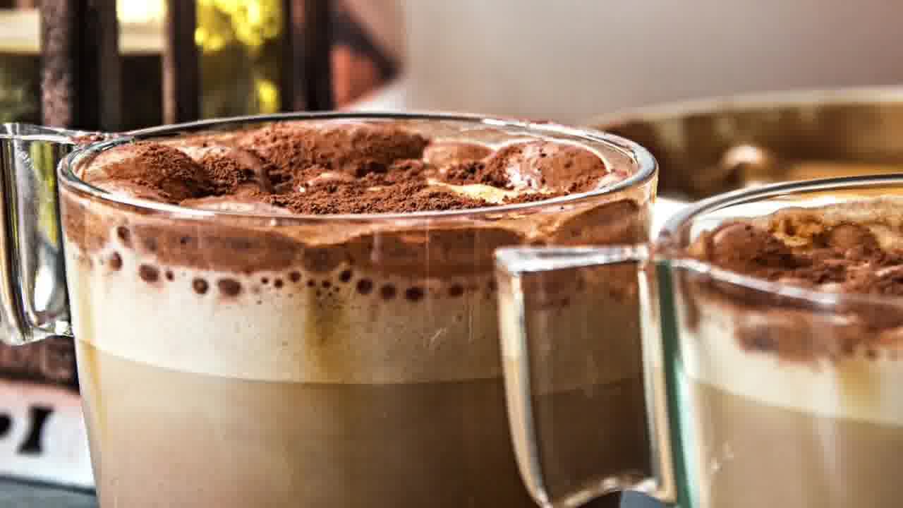 Image of the cooking step-1-8 for Chocolate Almond Milk with Frothy Coffee (Video Recipe)