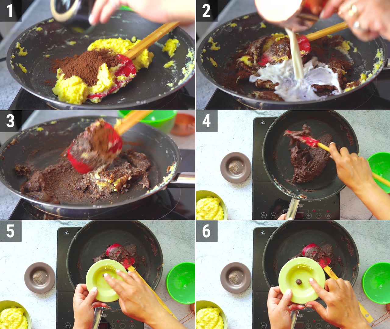 Image of the cooking step-1-5 for Chocolate Burfi