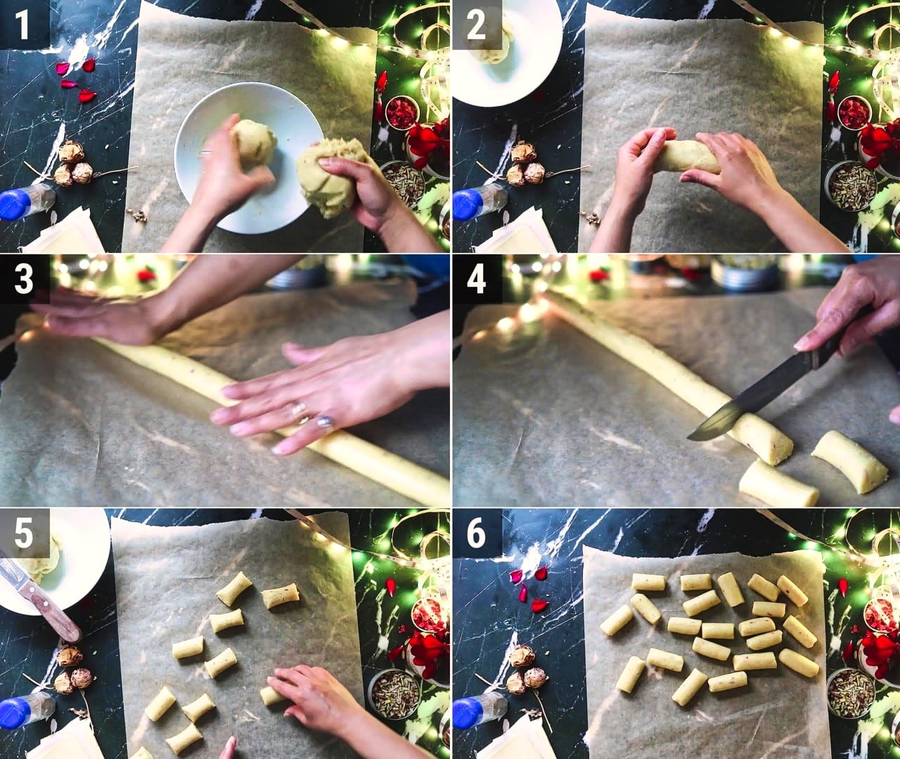 Image of the cooking step-1-4 for Chocolate Coated Badam Roll