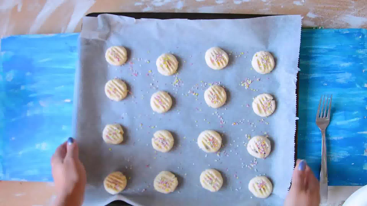Image of the cooking step-1-7 for Chocolate Dipped Shortbread Cranberry Cookies
