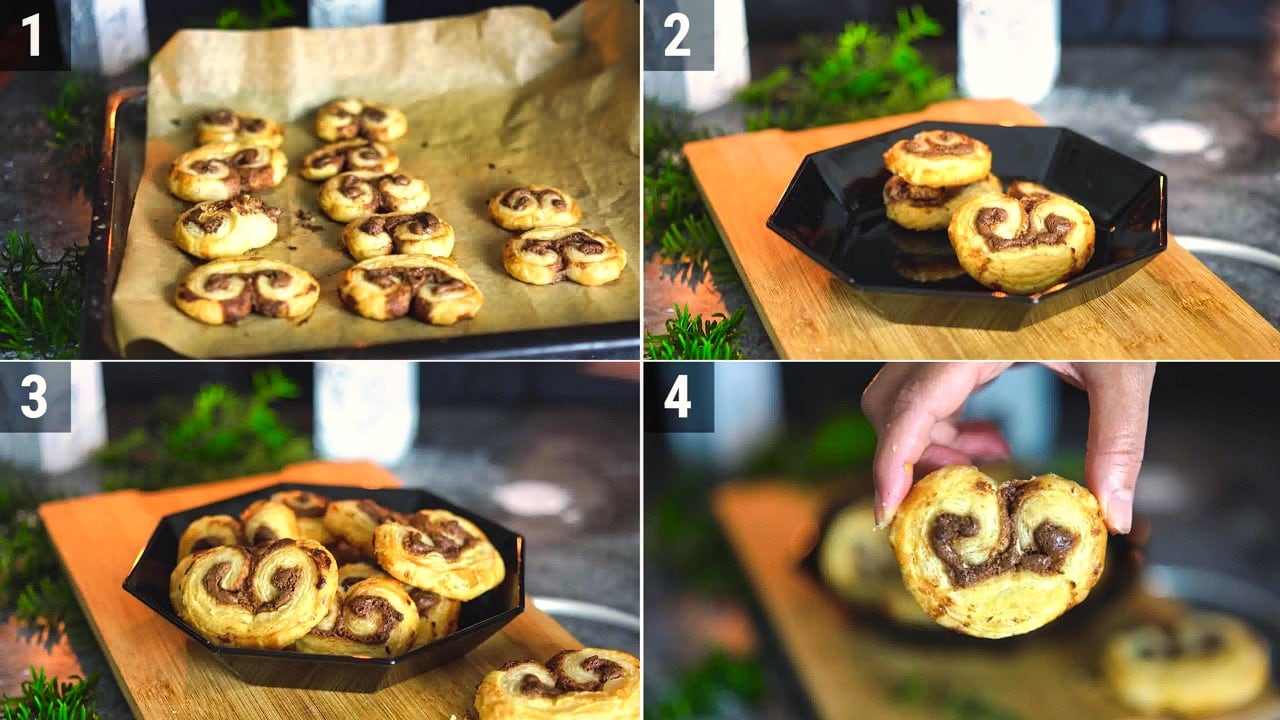 Image of the cooking step-1-4 for Chocolate Palmiers