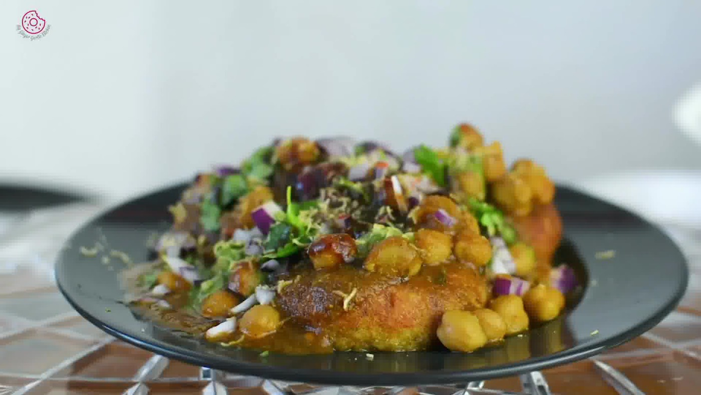 Image of the cooking step-6-5 for Chole Aloo Tikki Chaat