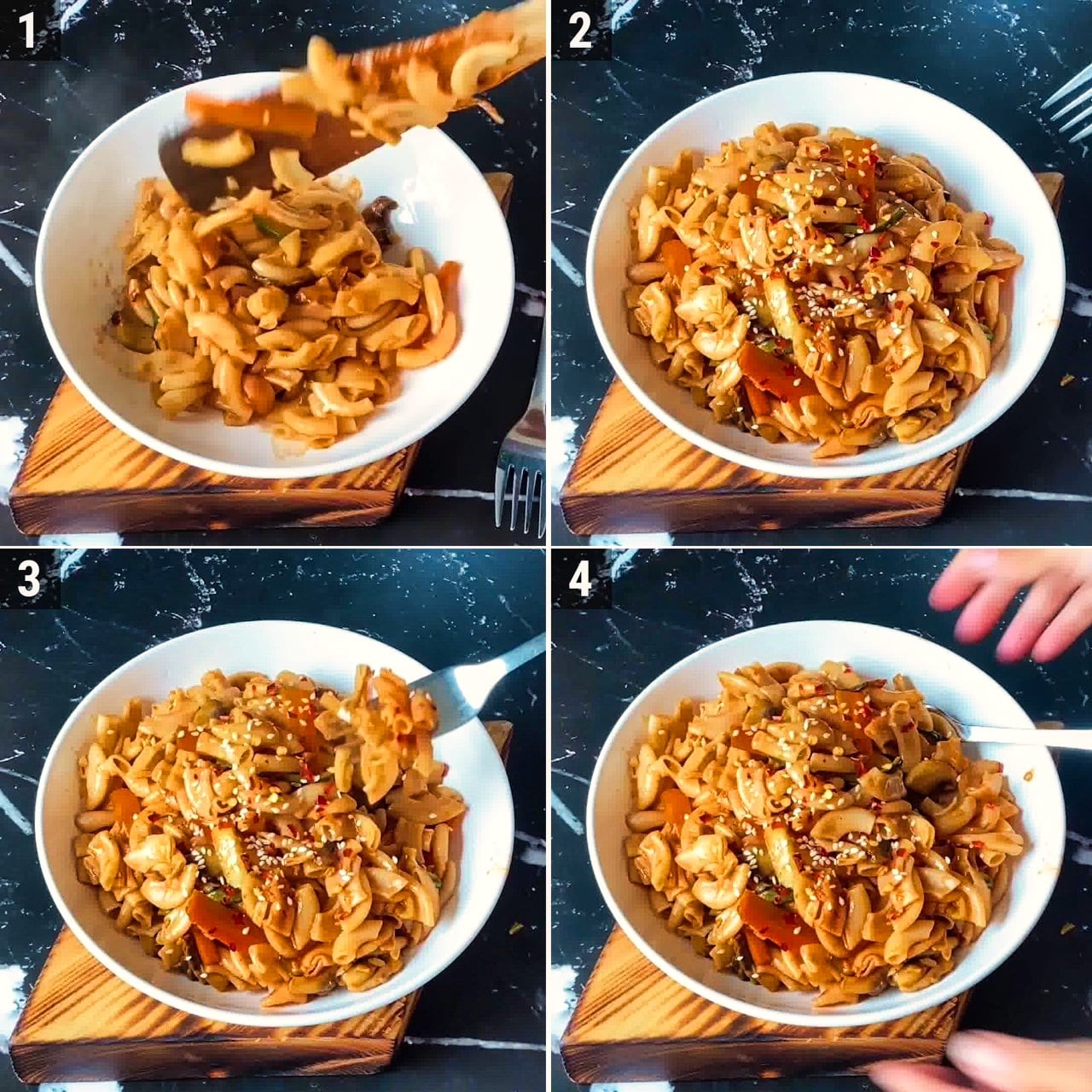 Image of the cooking step-1-3 for Chow-Mein Style Macaroni