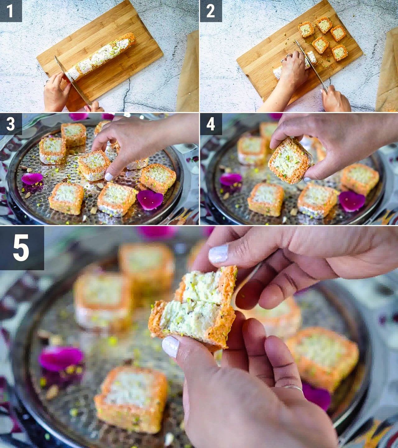Image of the cooking step-1-8 for Coconut Burfi Roll