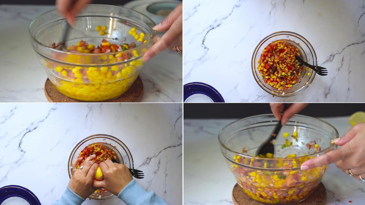 Image of the cooking step-1-6 for Corn Chaat Recipe