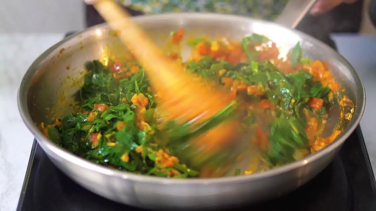 Image of the cooking step-2-13 for Dal Palak - Spinach Dal