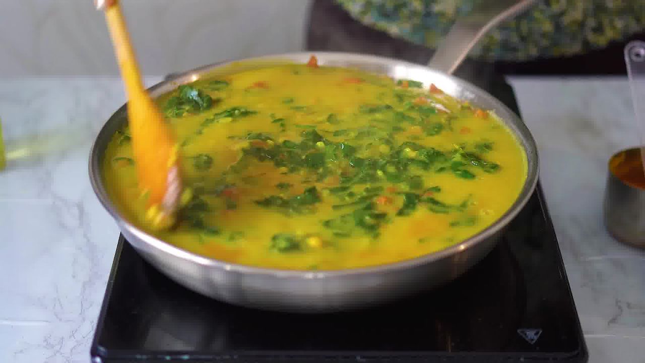 Image of the cooking step-2-14 for Dal Palak - Spinach Dal