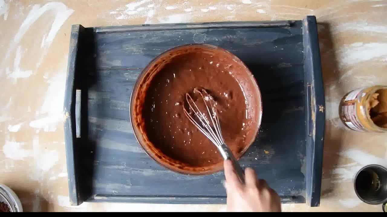 Image of the cooking step-1-6 for Eggless Banana Peanut Butter Chocolate Brownies