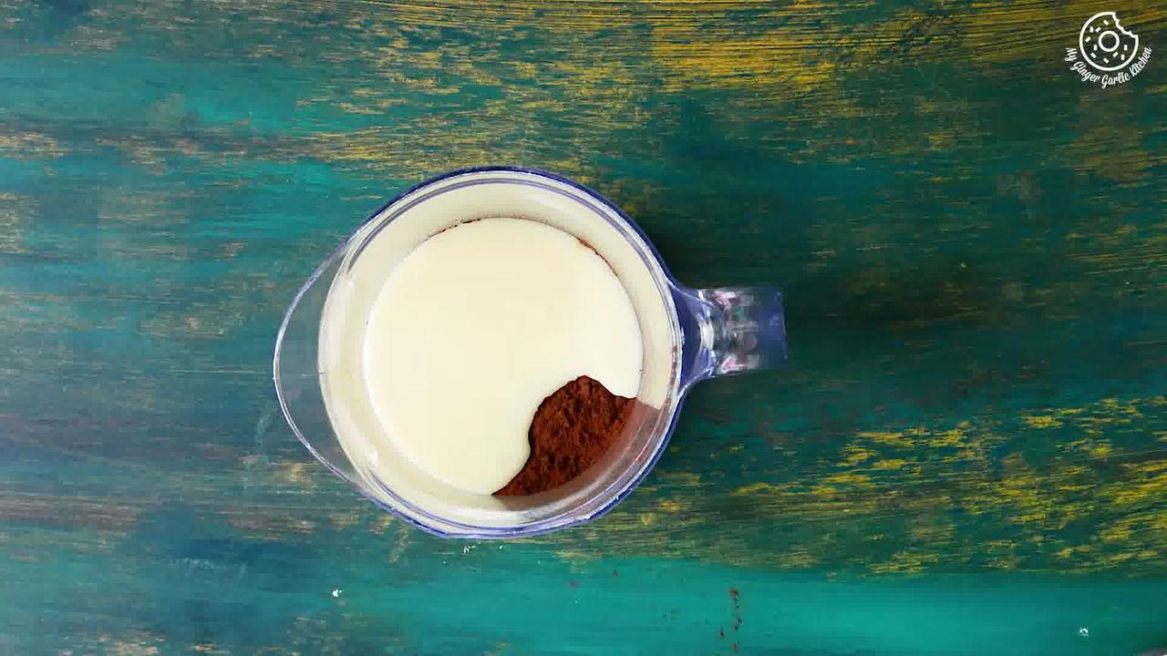 Image of the cooking step-1-1 for Eggless Chocolate Hazelnut Ice Cream