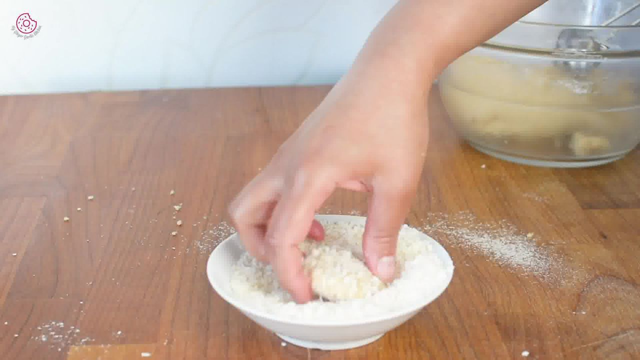 Image of the cooking step-1-10 for Eggless Coconut Cookies