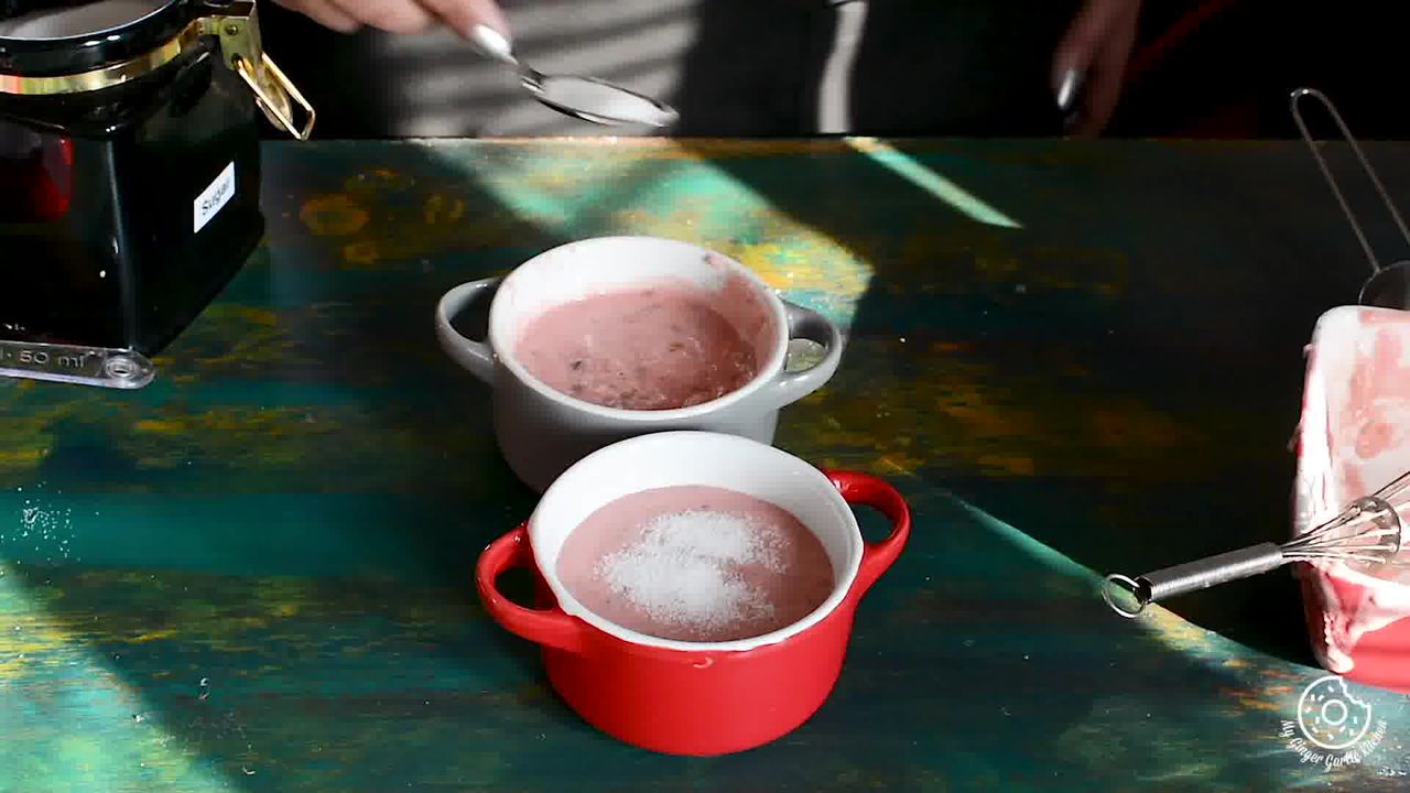 Image of the cooking step-1-4 for Eggless Gulkand Mug Cake in 2 Minutes - Rose Mug Cake