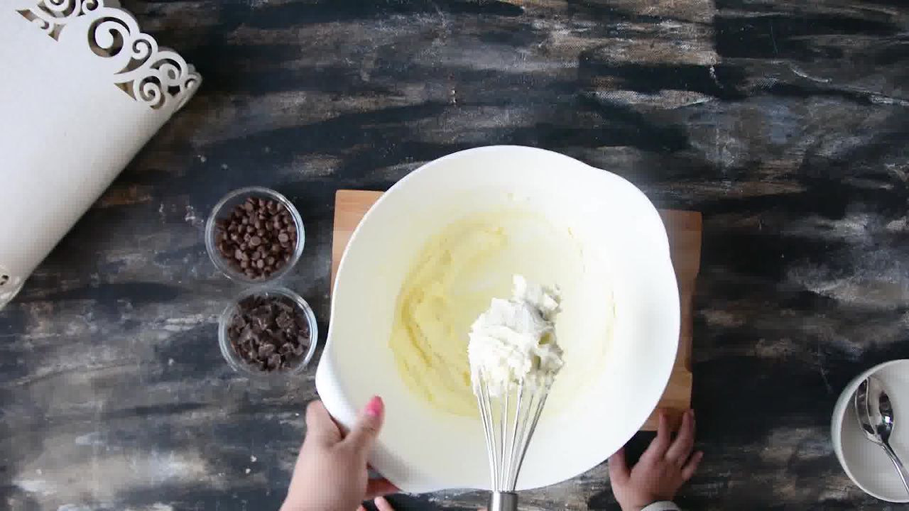 Image of the cooking step-1-2 for Eggless Triple Chocolate Cookies Recipe