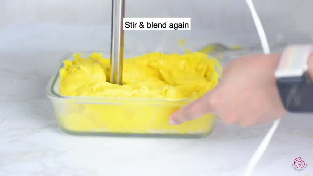 Image of the cooking step-1-9 for Frozen Mango Yogurt