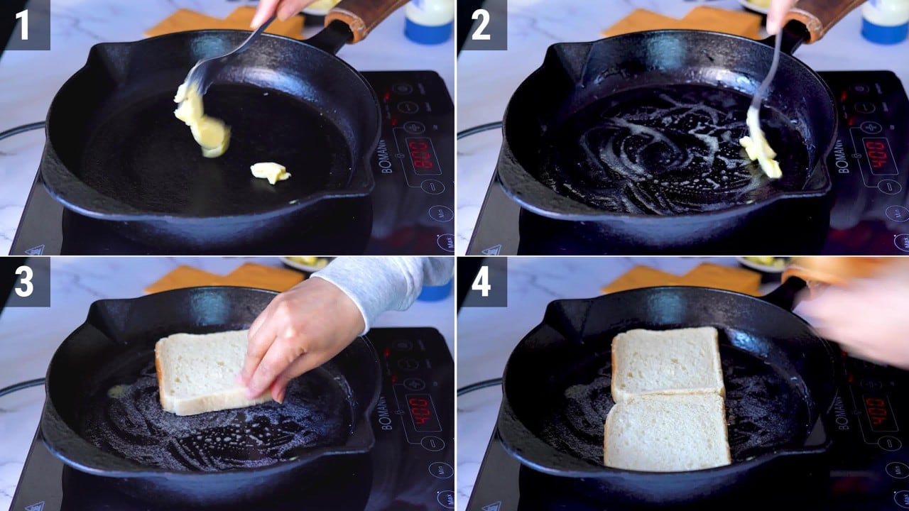 Image of the cooking step-1-2 for Grilled Cheese Sandwich