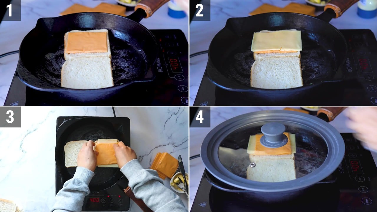 Image of the cooking step-1-3 for Grilled Cheese Sandwich