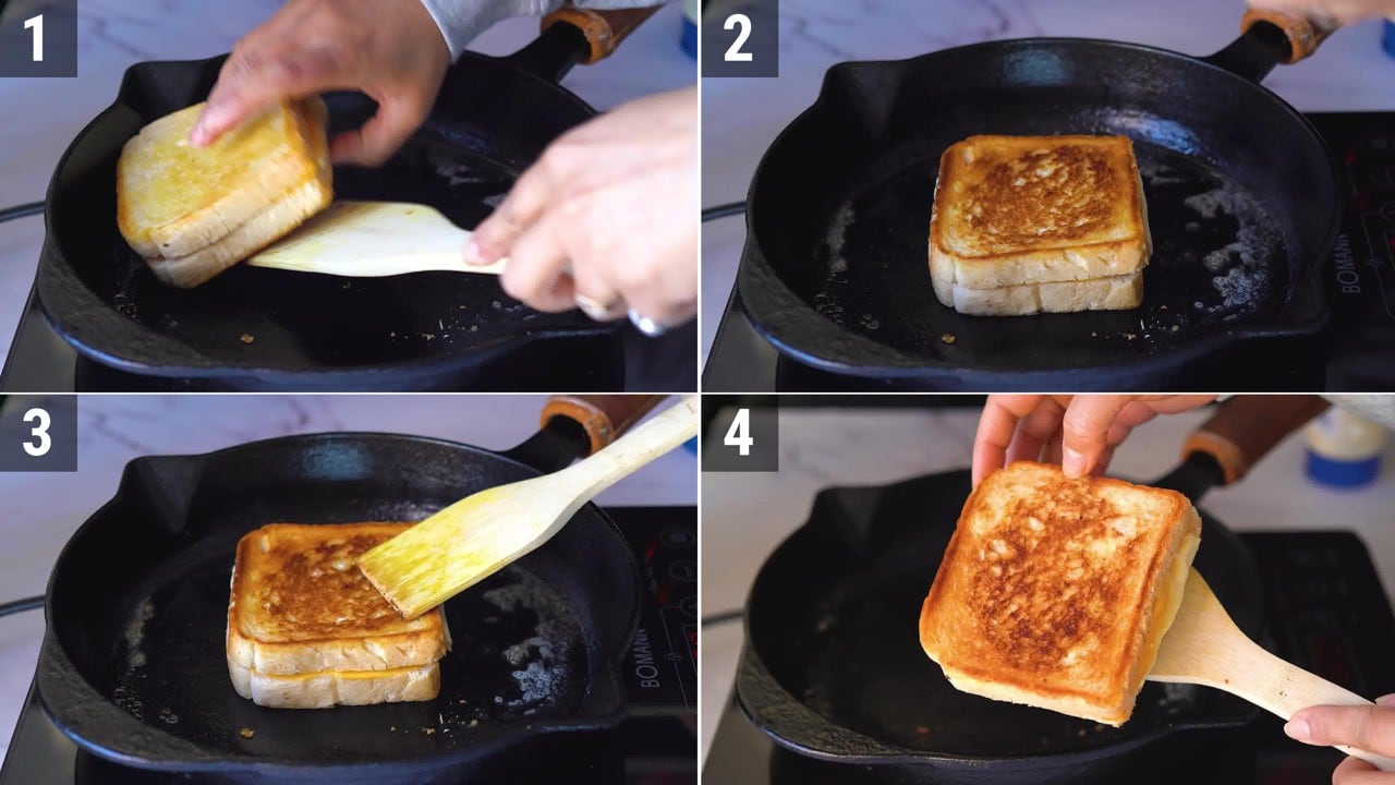 Image of the cooking step-1-5 for Grilled Cheese Sandwich