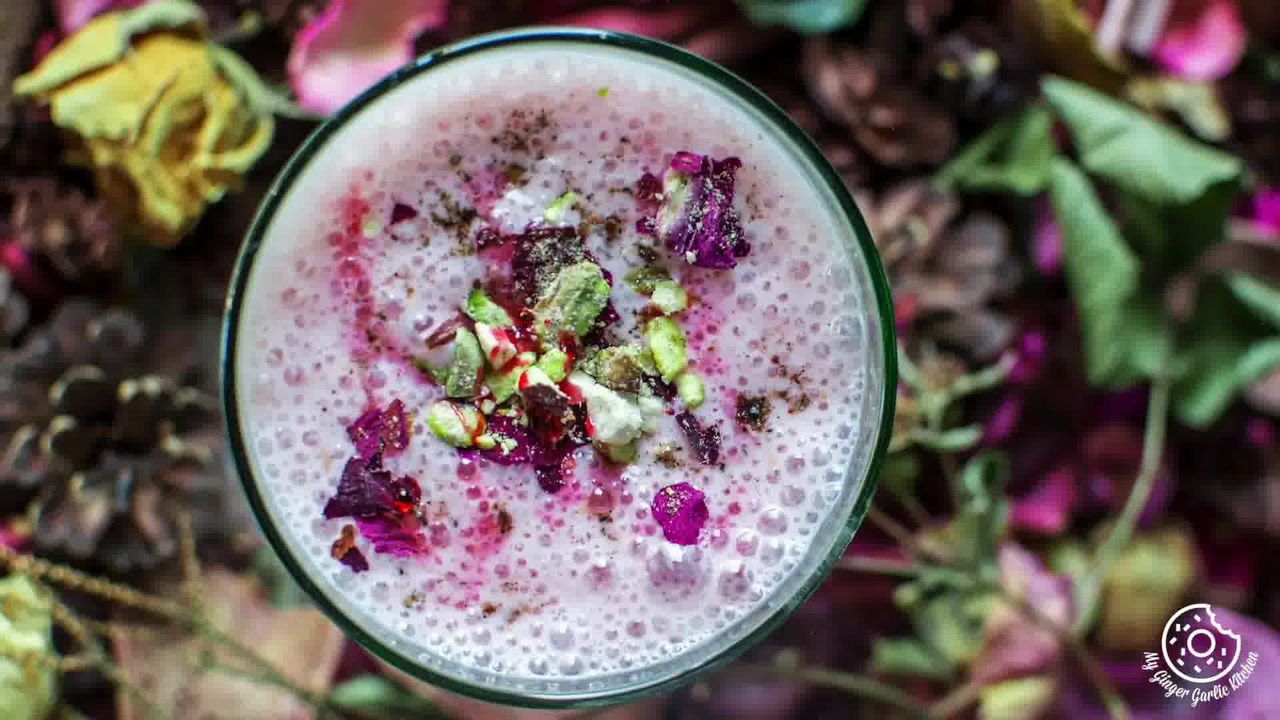 Image of the cooking step-1-6 for Gulkand Lassi Recipe - How To Make Rose Lassi