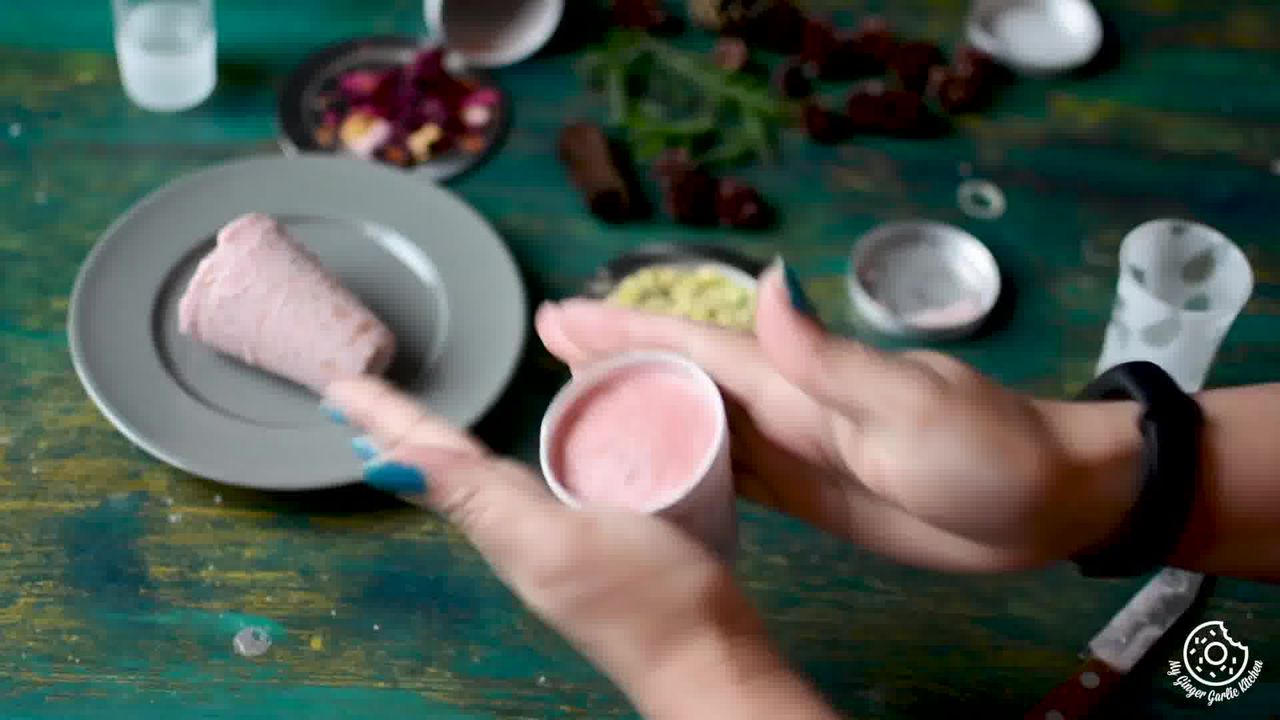 Image of the cooking step-1-15 for Gulkand Pista Kulfi - Rose and Pistachio Frozen Dessert