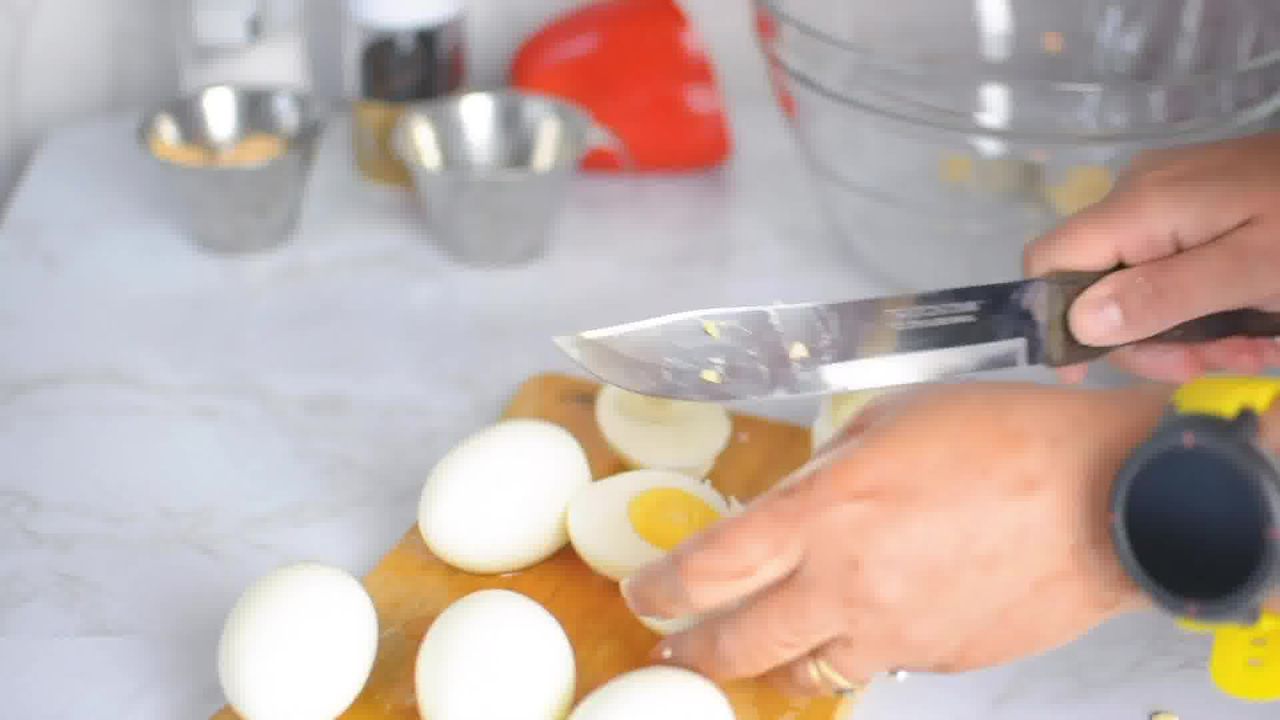Image of the cooking step-3-2 for 7 Halloween Deviled Egg Ideas + Halloween Ghost Egg