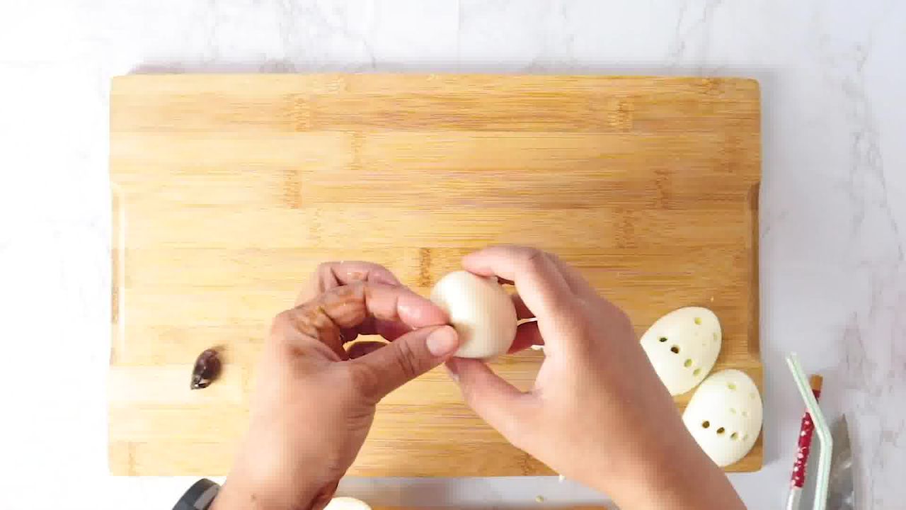 Image of the cooking step-7-4 for 7 Halloween Deviled Egg Ideas + Halloween Ghost Egg