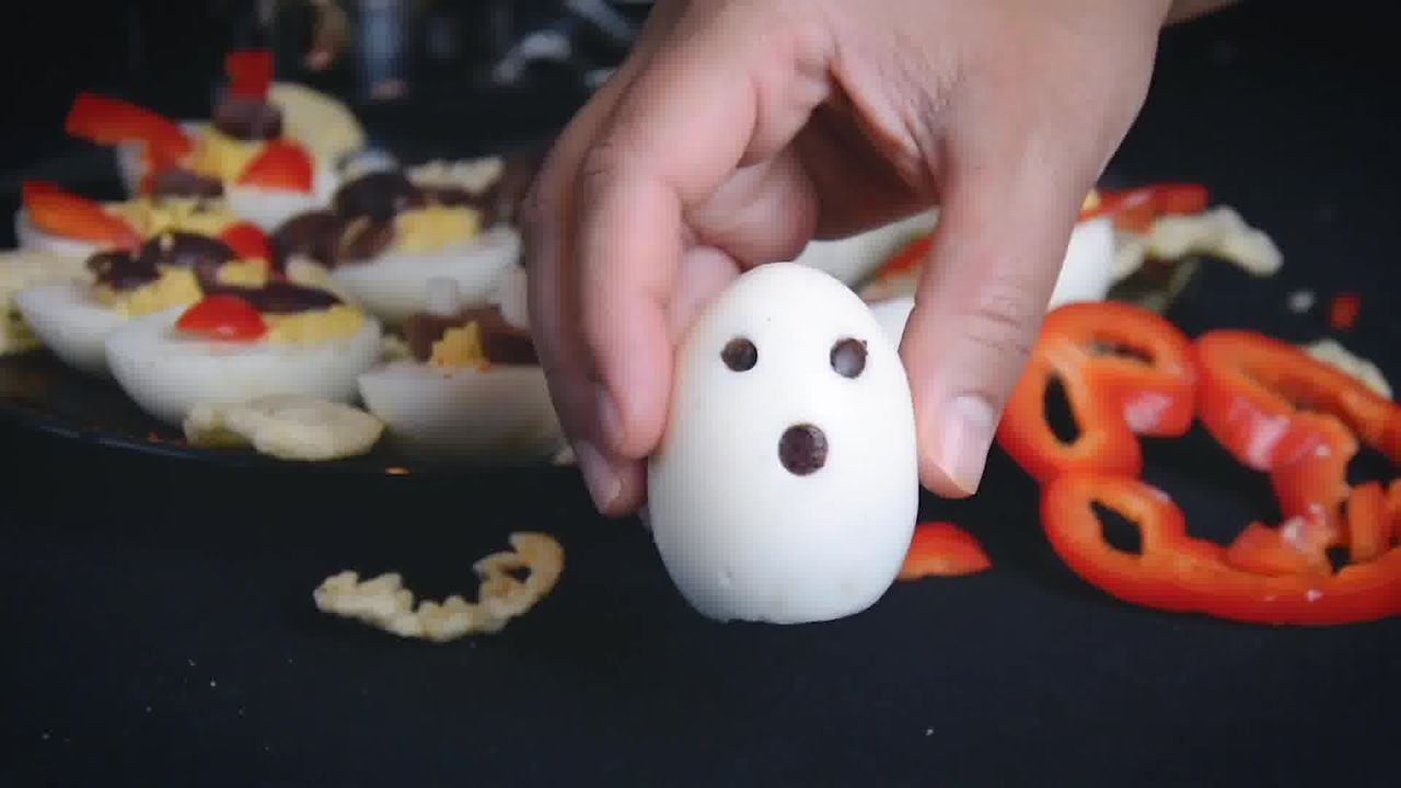 Image of the cooking step-7-5 for 7 Halloween Deviled Egg Ideas + Halloween Ghost Egg