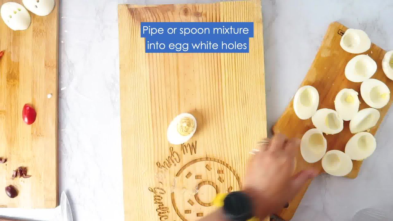 Image of the cooking step-8-1 for 7 Halloween Deviled Egg Ideas + Halloween Ghost Egg