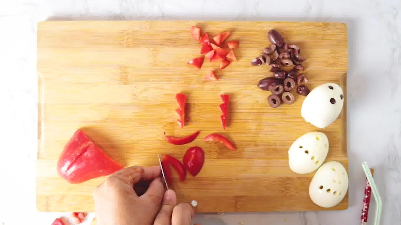 Image of the cooking step-8-2 for 7 Halloween Deviled Egg Ideas + Halloween Ghost Egg