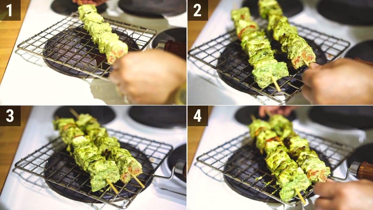 Image of the cooking step-2-1 for Hariyali Paneer Tikka
