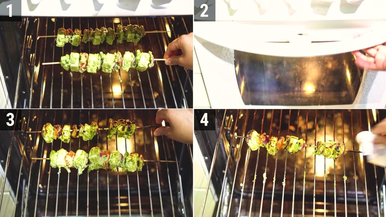 Image of the cooking step-3-1 for Hariyali Paneer Tikka